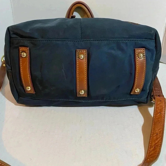 Dooney Bourke navy blue nylon satchel handbag - Picture 3 of 13